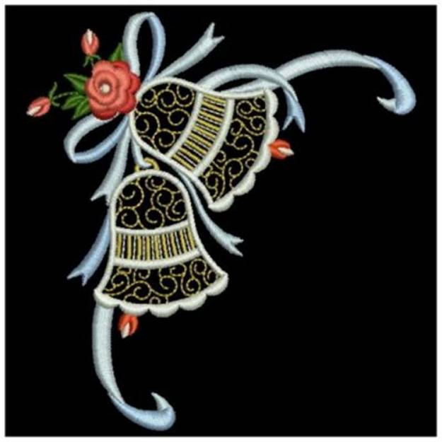 Picture of Wedding Bells Corner Machine Embroidery Design