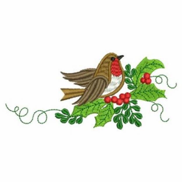 Picture of Winter Robin Machine Embroidery Design