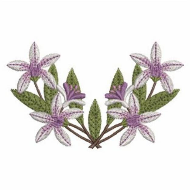 Picture of Orchids Machine Embroidery Design