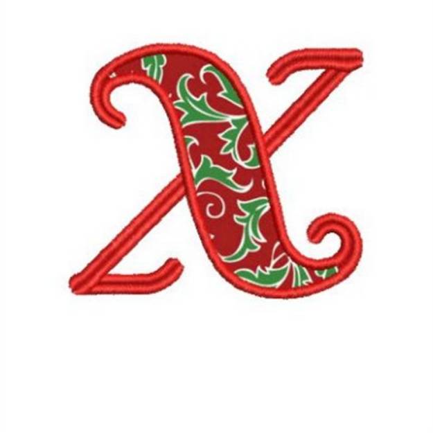 Picture of Applique Alphabet X Machine Embroidery Design