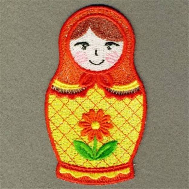 Picture of FSL Floral Doll Machine Embroidery Design