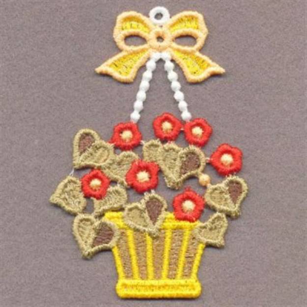 Picture of FSL Flower Basket Machine Embroidery Design