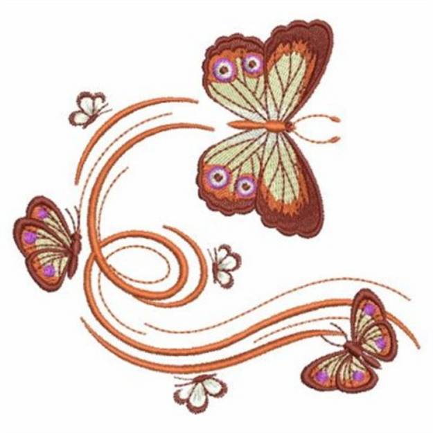 Picture of Fancy Butterflies Machine Embroidery Design