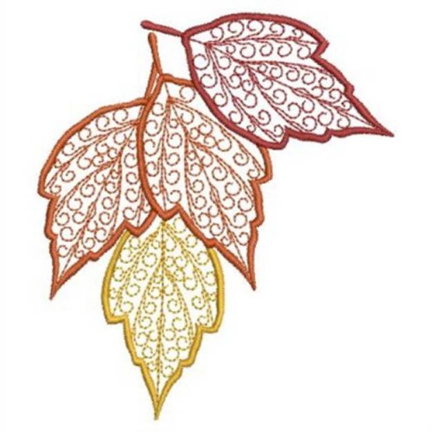 Heirloom Leaves Machine Embroidery Design 