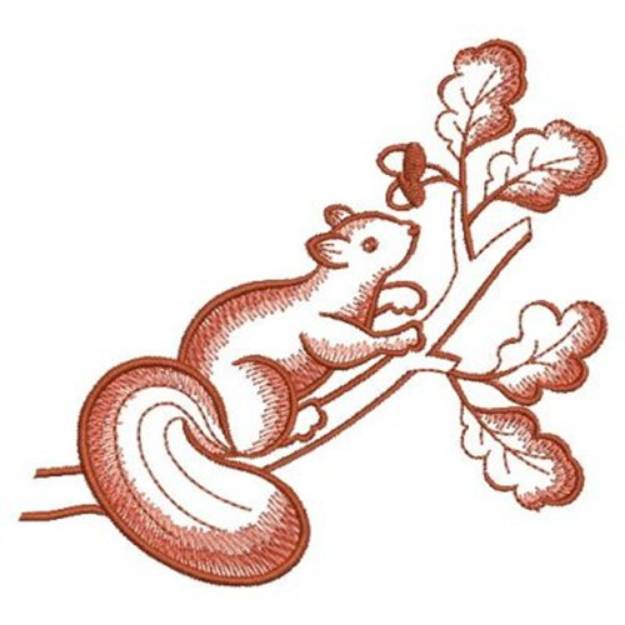 Tree Squirrel Machine Embroidery Design 