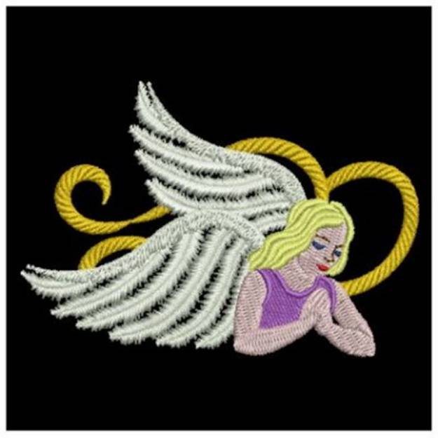 Picture of Heavenly Praying Angel Machine Embroidery Design