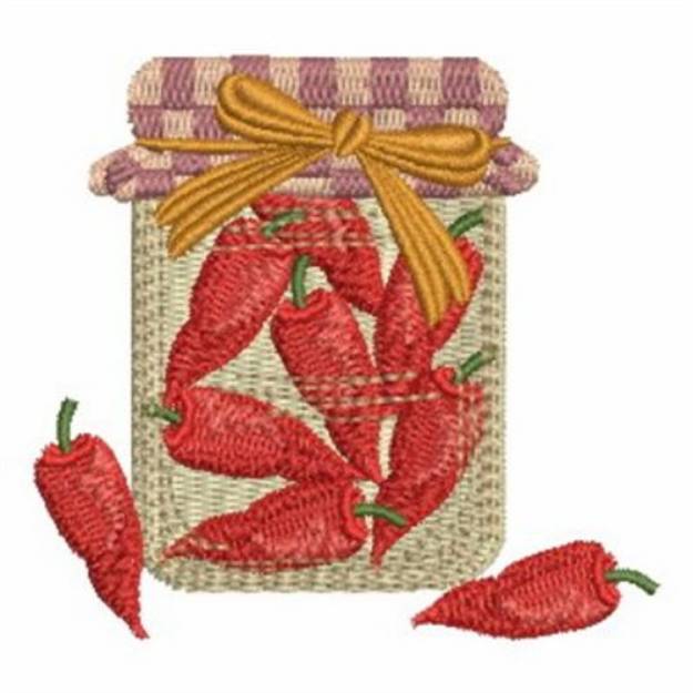 Picture of Canned Chili Peppers Machine Embroidery Design