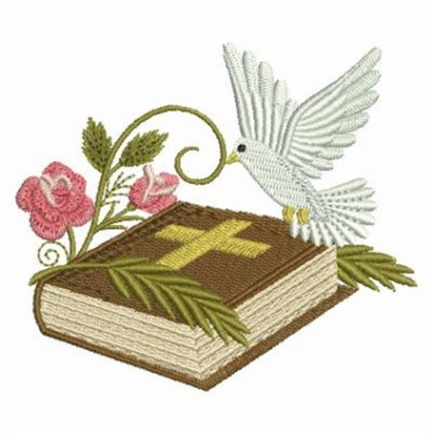 Picture of Holy Bible Dove Machine Embroidery Design