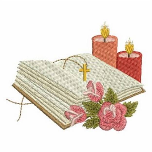 Picture of Open Bible Machine Embroidery Design