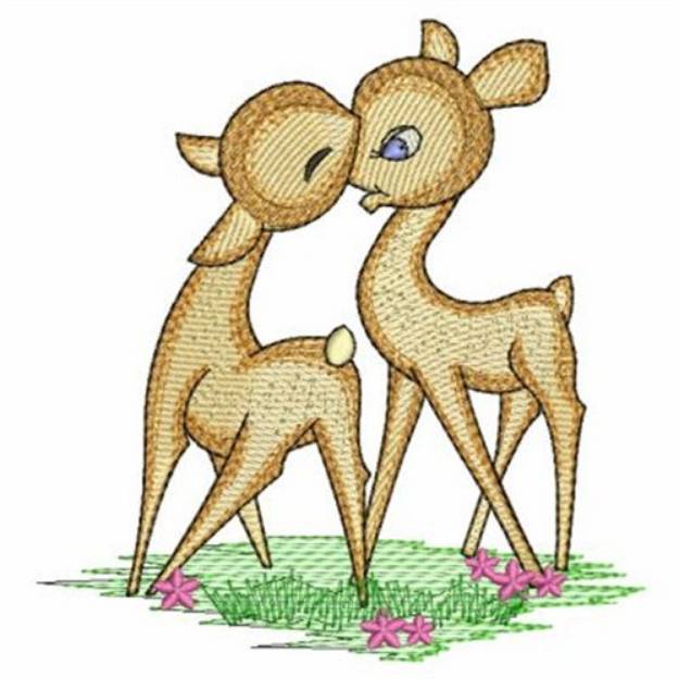 Picture of Cute Fawns Machine Embroidery Design