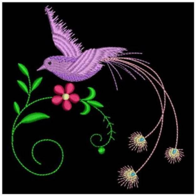 Picture of Elegant Bird Machine Embroidery Design