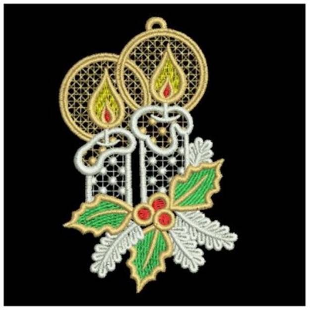 Picture of FSL Christmas Candles Machine Embroidery Design