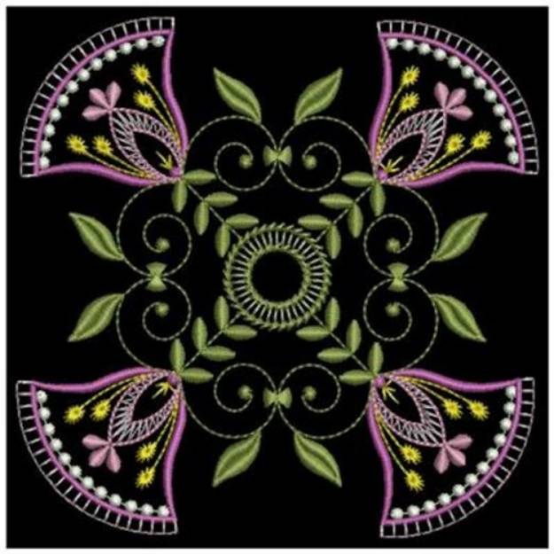 Picture of Jacobean Quilt Blocks Machine Embroidery Design