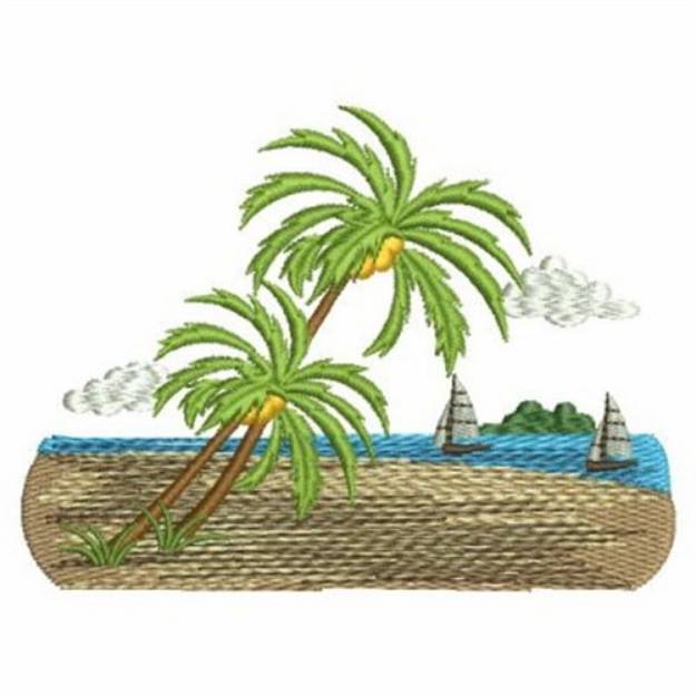 Picture of Summer Scenery Machine Embroidery Design