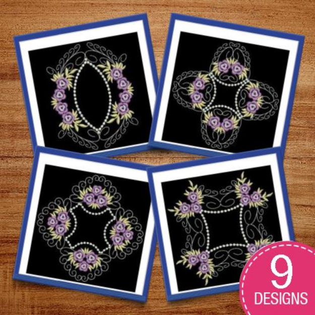 Floral Fantasy Quilt Embroidery Design Pack Embroidery Sets At