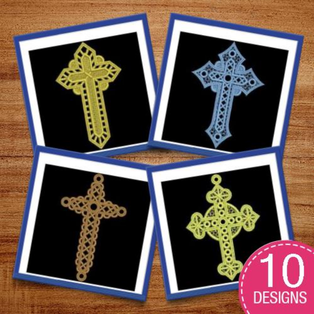 Picture of FSL Cross Bookmarks Embroidery Design Pack