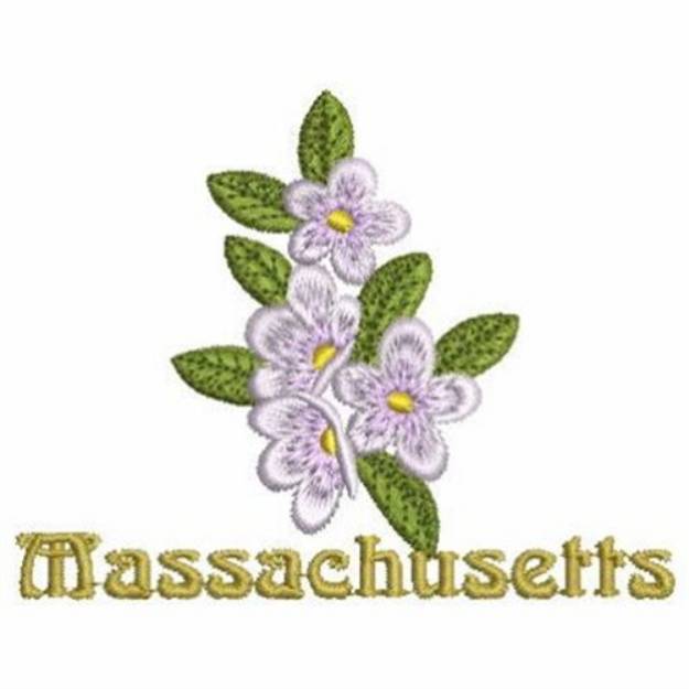 Picture of Massachusetts State Flower Machine Embroidery Design