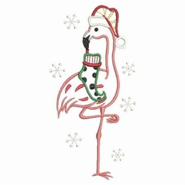 Picture of Christmas Flamingo Machine Embroidery Design