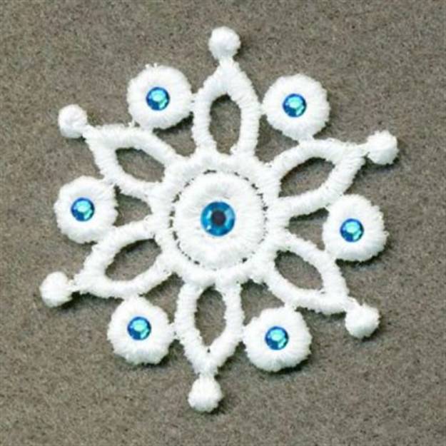 Picture of 3D FSL Crystal Flowers Machine Embroidery Design