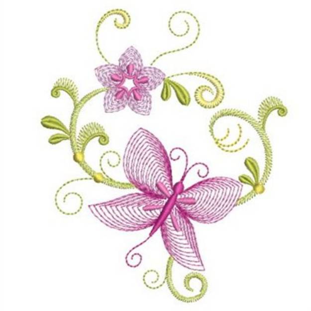 Vintage Flutterbys Machine Embroidery Design | Embroidery Library at ...