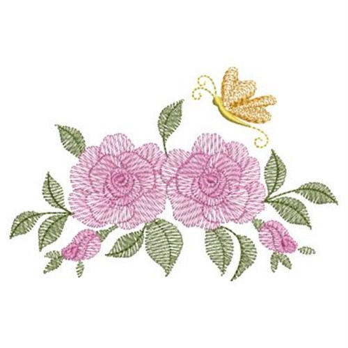 Vintage Rose Border Machine Embroidery Design | Embroidery Library at ...