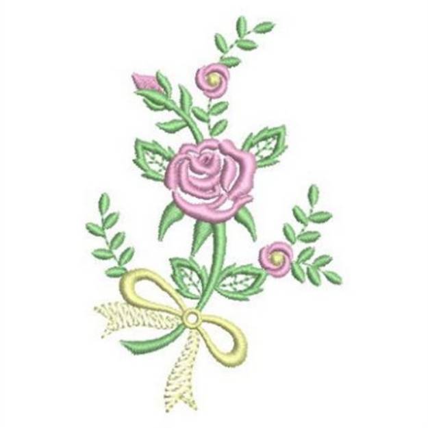 Picture of Satin Rose Bouquet Machine Embroidery Design