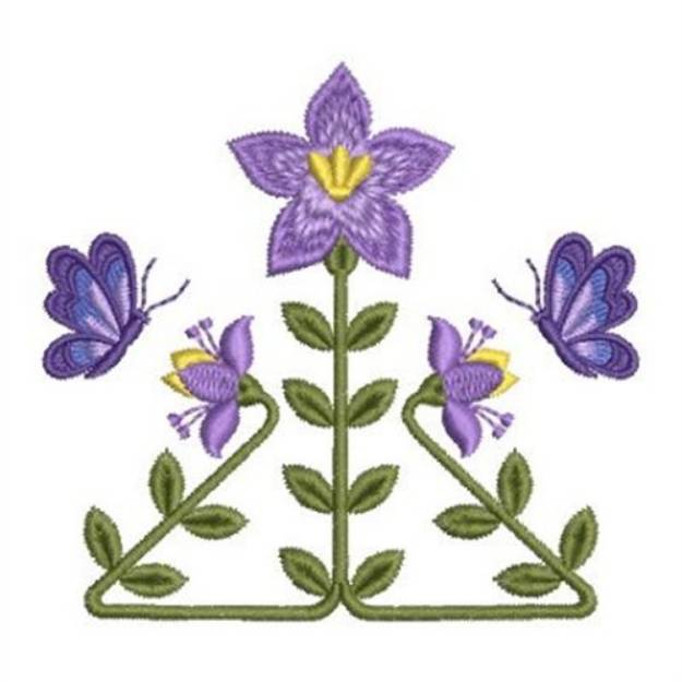 Picture of Art Nouveau Flowers Machine Embroidery Design