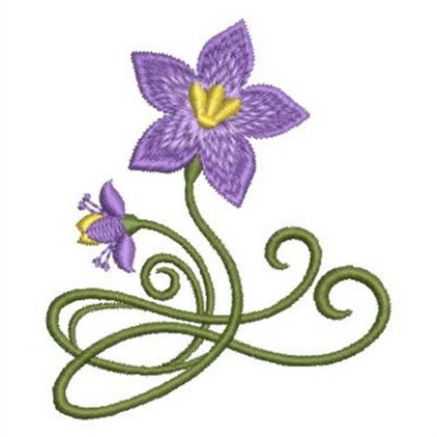 Picture of Art Nouveau Flowers Machine Embroidery Design