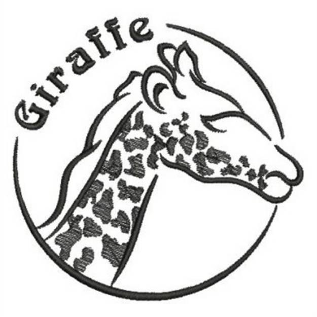 Picture of African Giraffe Outline Machine Embroidery Design