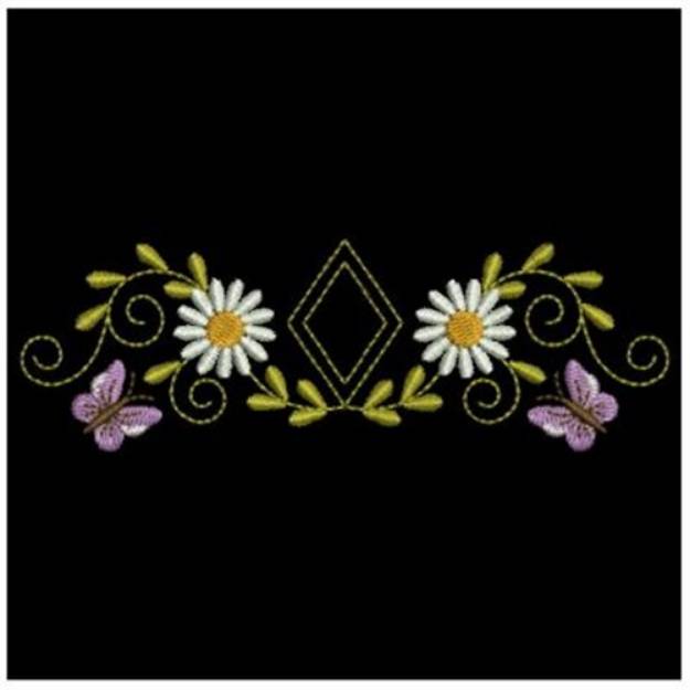 Picture of Beautiful Daisy Border Machine Embroidery Design