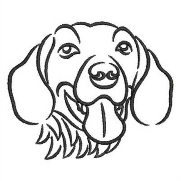 Picture of Dog Head Outlines Machine Embroidery Design