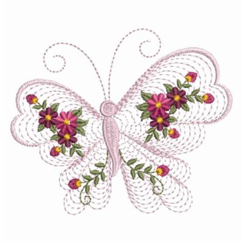 Butterfly In Flight Machine Embroidery Design | Embroidery Library at ...