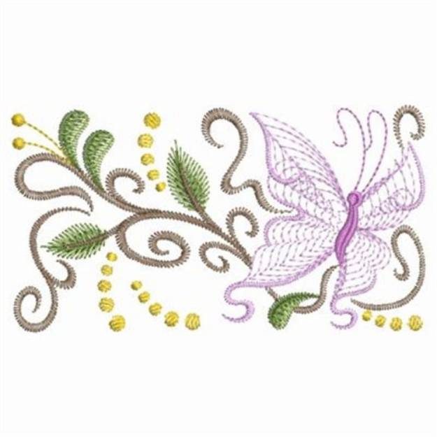 Curled Butterfly Machine Embroidery Design | Embroidery Library at ...