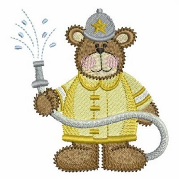 Picture of Fireman Bear Machine Embroidery Design