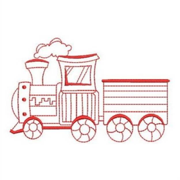 Redwork Train Machine Embroidery Design | Embroidery Library at ...