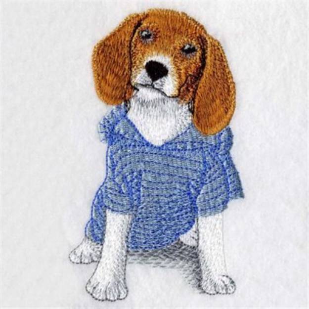 Picture of Beagle Fashion Dog Machine Embroidery Design