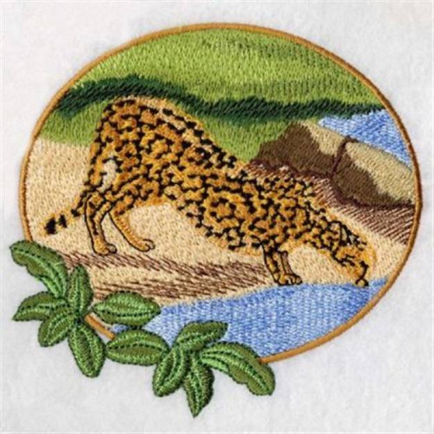 Picture of Cheetah Circle Machine Embroidery Design