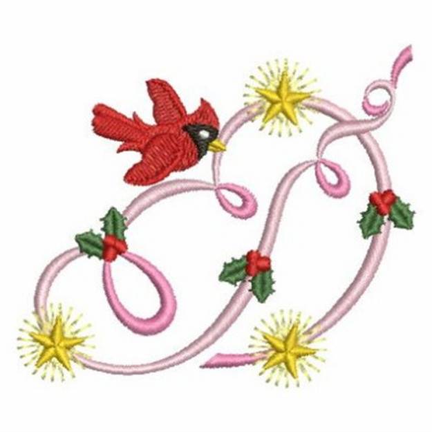 Picture of Christmas Alphabet D Machine Embroidery Design