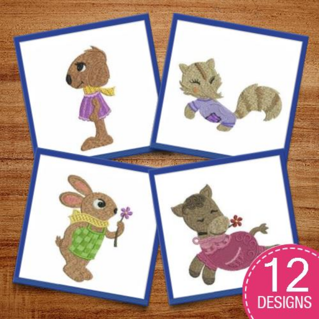 Cute Critters Embroidery Design Pack | Embroidery Sets at ...