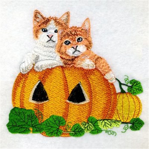 Jack-O-Lantern Cats Machine Embroidery Design | Embroidery Library at ...