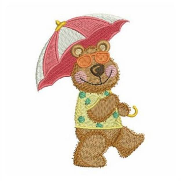 Picture of Umbrella Bear Machine Embroidery Design