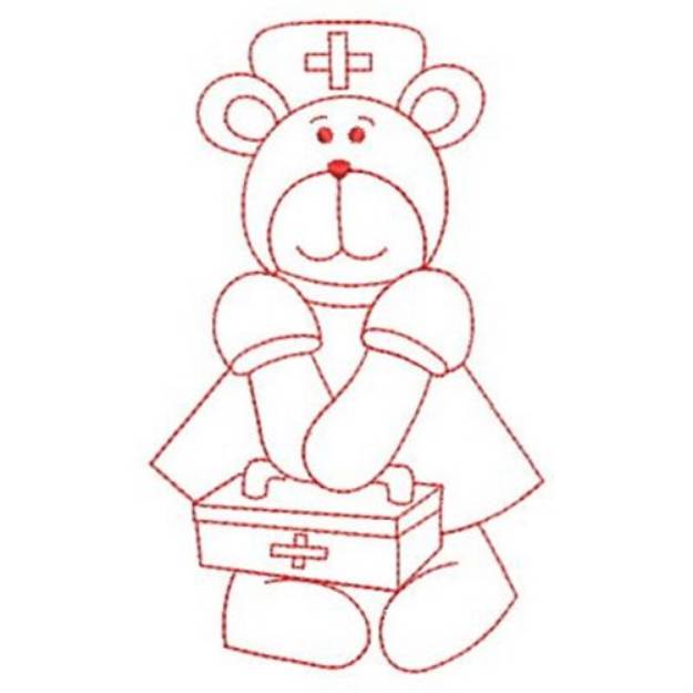 Picture of Nurse Bear Machine Embroidery Design