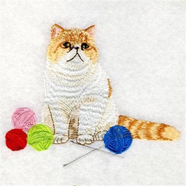 Picture of Knitting Kitty Machine Embroidery Design