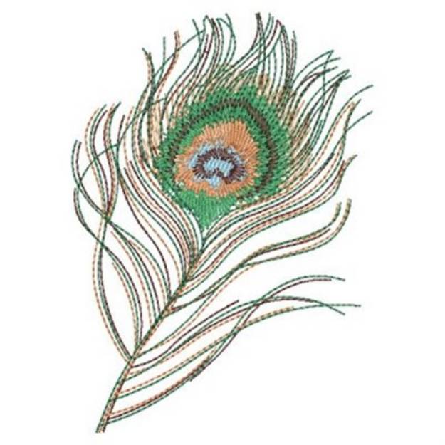 Peacock Feather Machine Embroidery Design | Cre8iveSkill