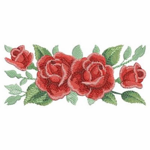 Watercolor Roses Border Machine Embroidery Design | Embroidery Library ...