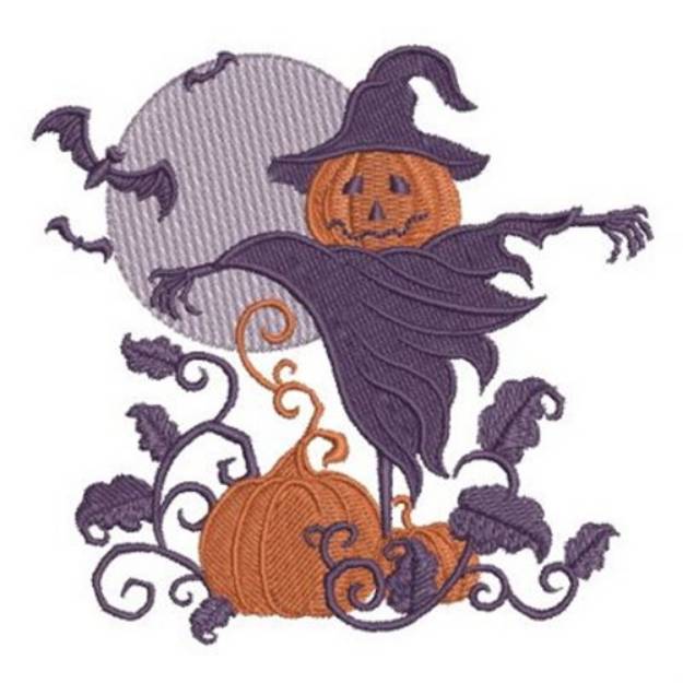 Halloween Scarecrow Silhouette Machine Embroidery Design | Embroidery ...