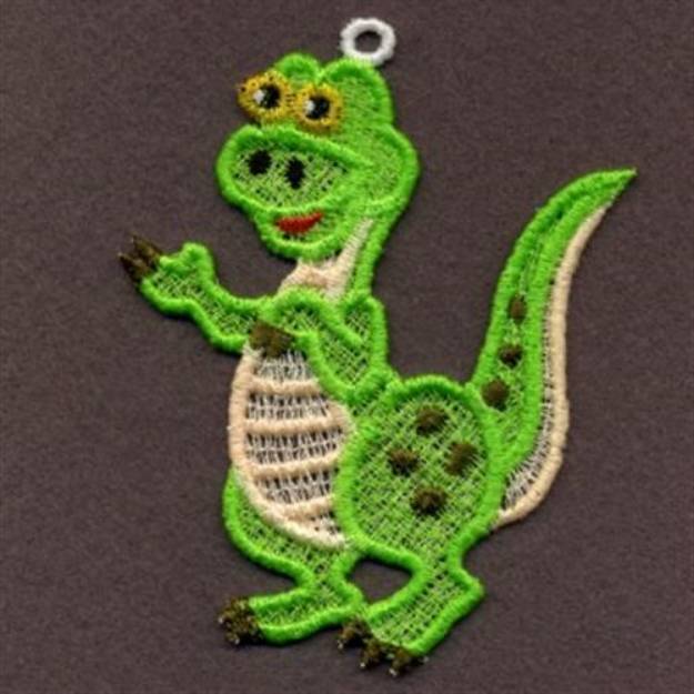 Picture of FSL Green Baby Dinosaur Machine Embroidery Design