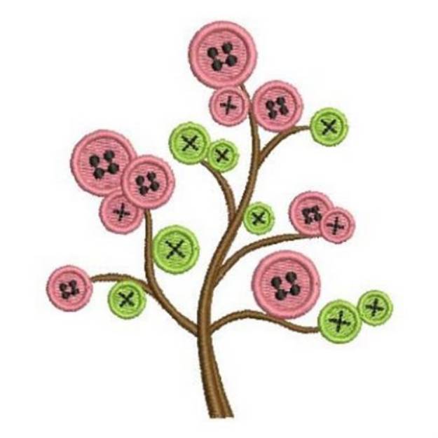 Picture of Button Tree Machine Embroidery Design