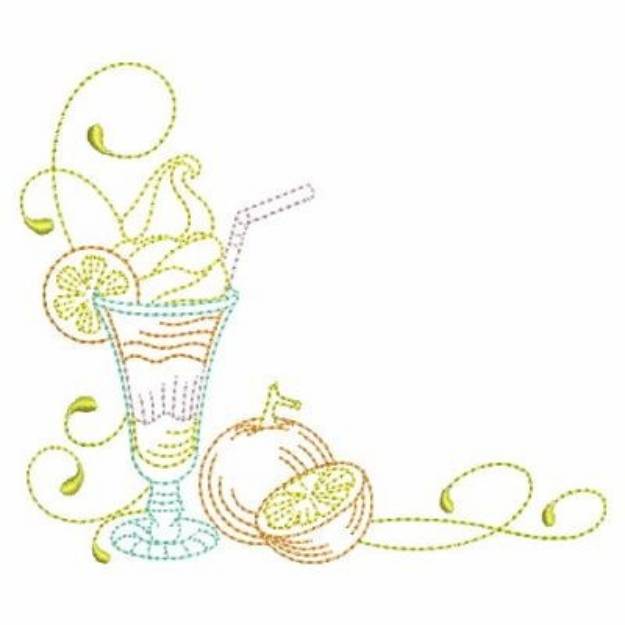 Picture of Milk Shake Line Art Machine Embroidery Design