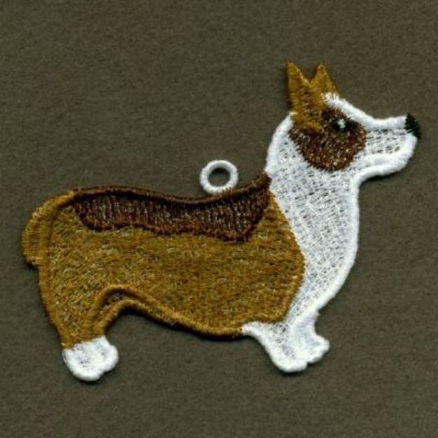 Picture of FSL Standing Corgi Machine Embroidery Design